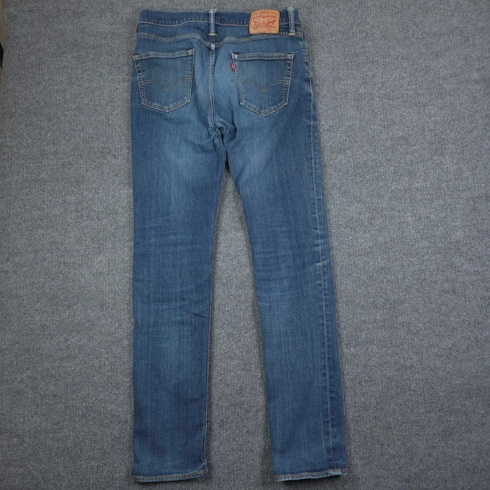 Levi 511 Jeans Mens W34 L34 Blue Slim Fit Denim High Rise Distressed Grunge